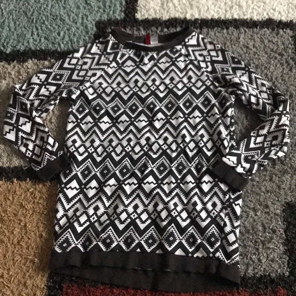 Black and white sweater